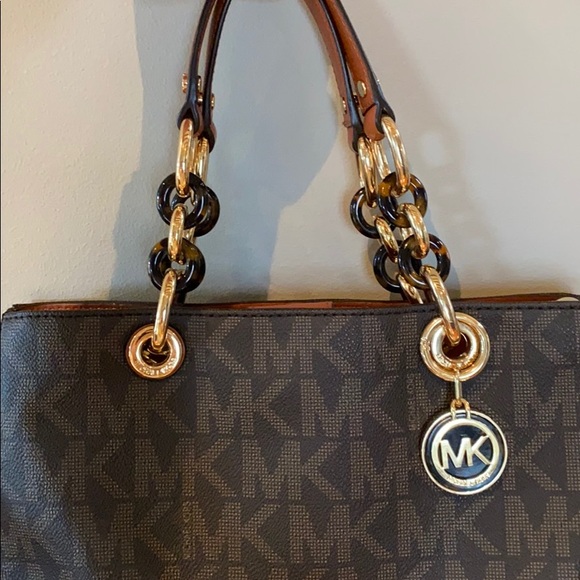 Michael Kors Cynthia Saffiano Leather Satchel - Picture 8 of 8